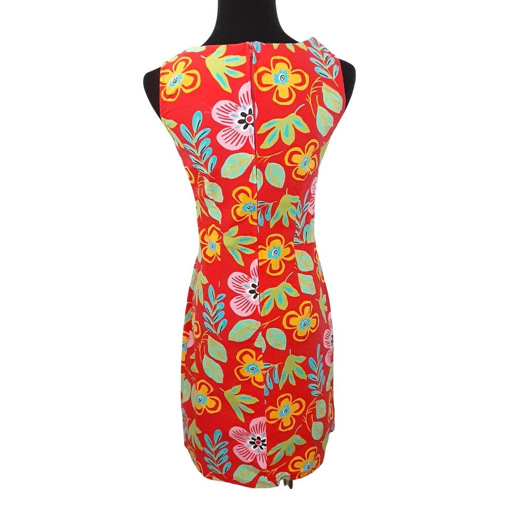 Vintage 90s Shift Dress MOD Floral Quirky Twee Mini Dress 60s Style Mid Century - Picture 4 of 9